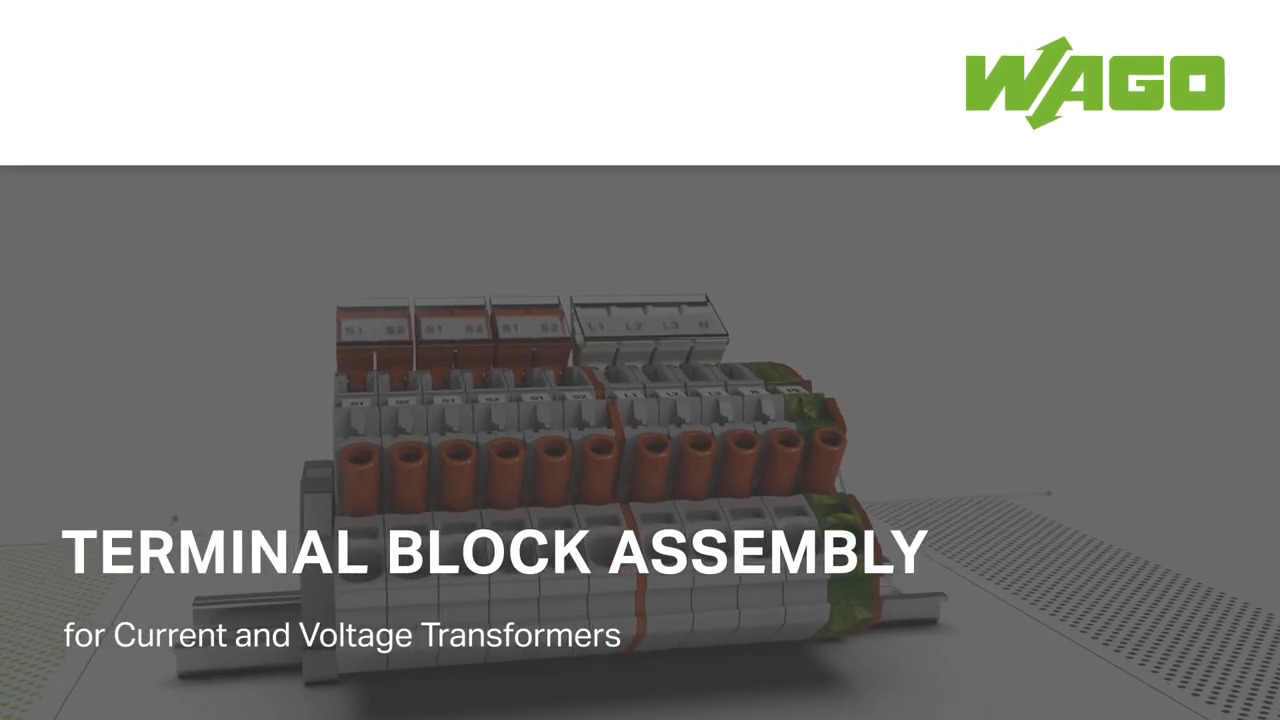 WAGO’s Current Voltage Transformer Disconnect Terminal Blocks