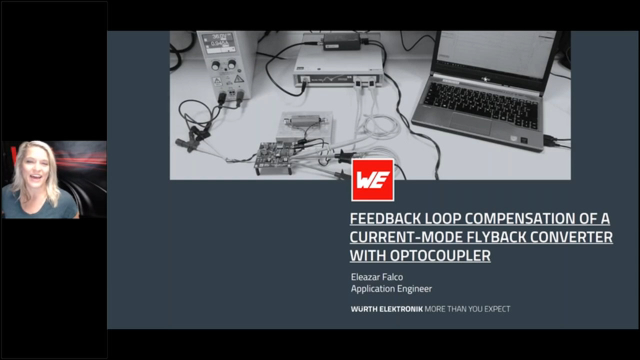 WEbinar Partnered with DigiKey:  Feedback loop compensation of a current-mode Flyback converter with optocoupler