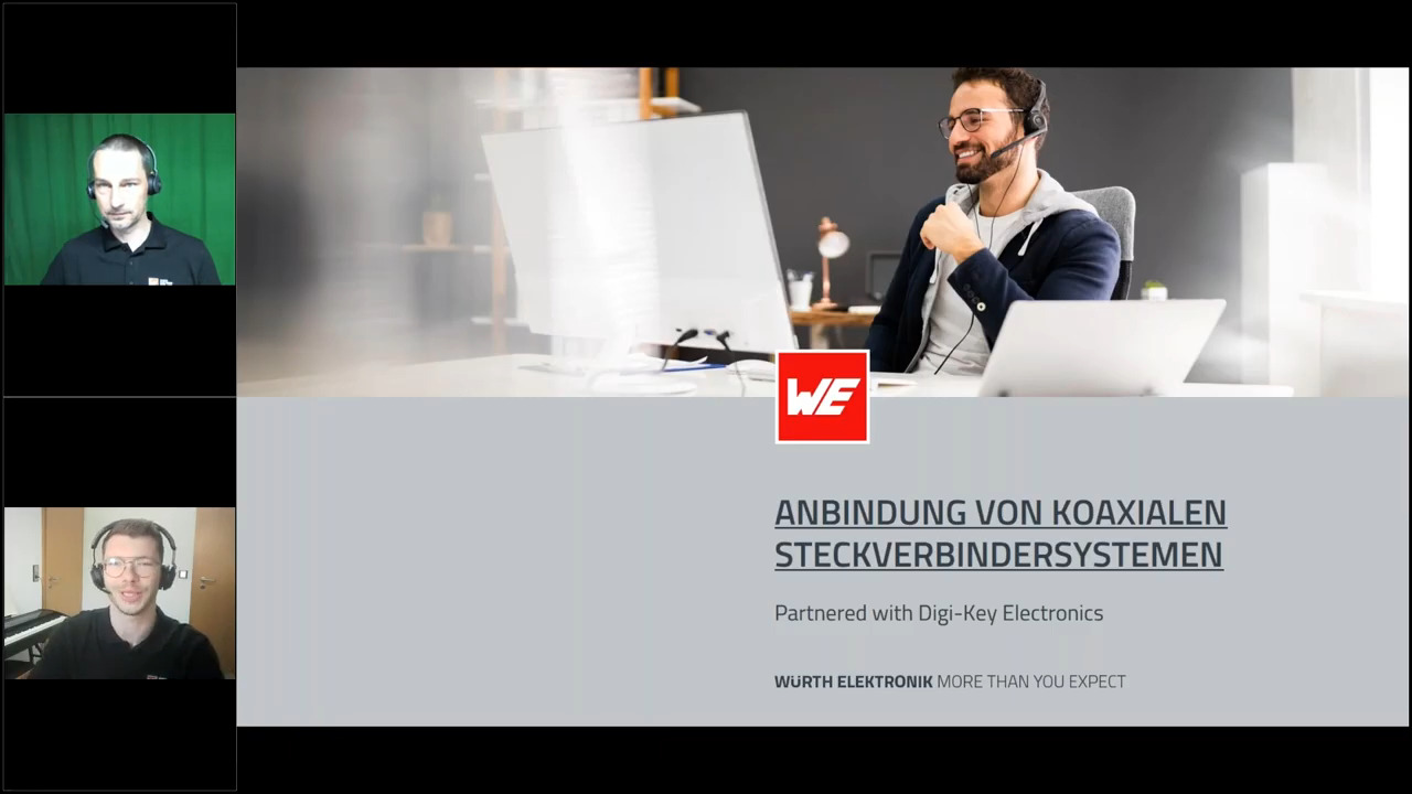 WEbinar in Zusammenarbeit mit Digi-Key: Koaxialsteckverbinder und deren Verbindung mit der Leiterplatte