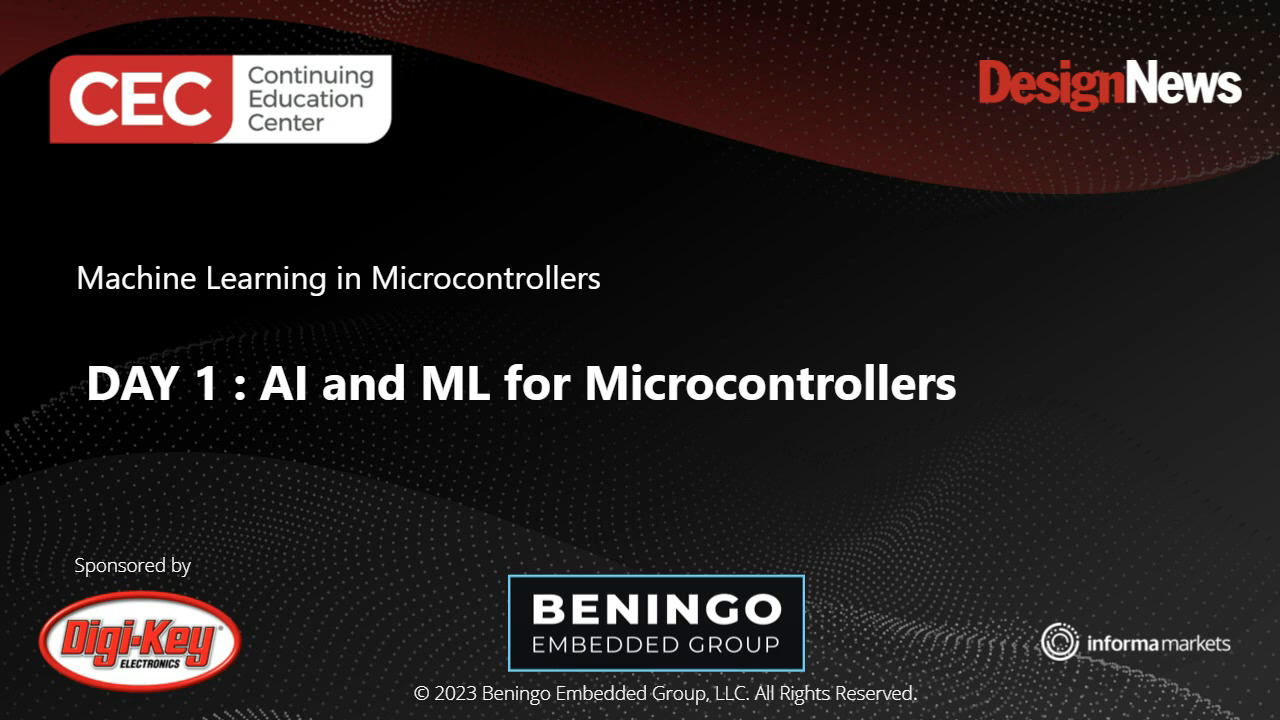 Machine Learning in Microcontrollers – Day 1