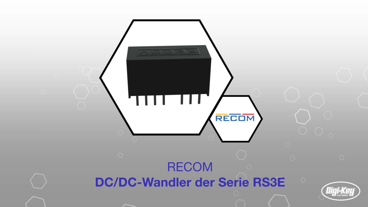 DC/DC-Wandler der Serie RS3E von RECOM mit 2:1-Weitbereichseingang | Datasheet Preview