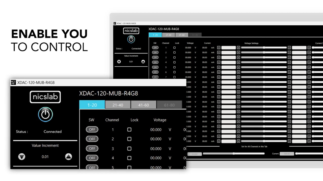 Graphical User Interface of XPOW/XDAC