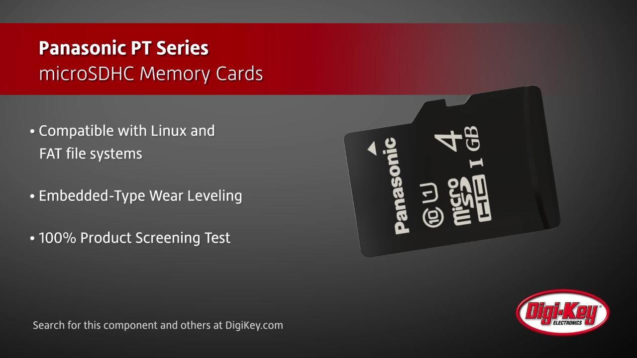Panasonic PT Series microSDHC Memory Cards | DigiKey Daily