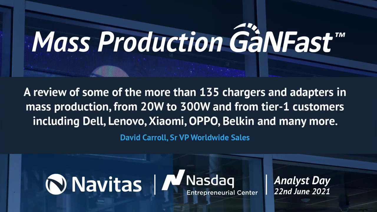 Gallium Nitride (GaN): Mass Production GaNFast Chargers