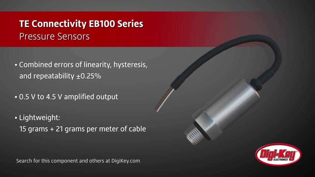 TE Connectivity EB100 Series Pressure Sensor | DigiKey Daily