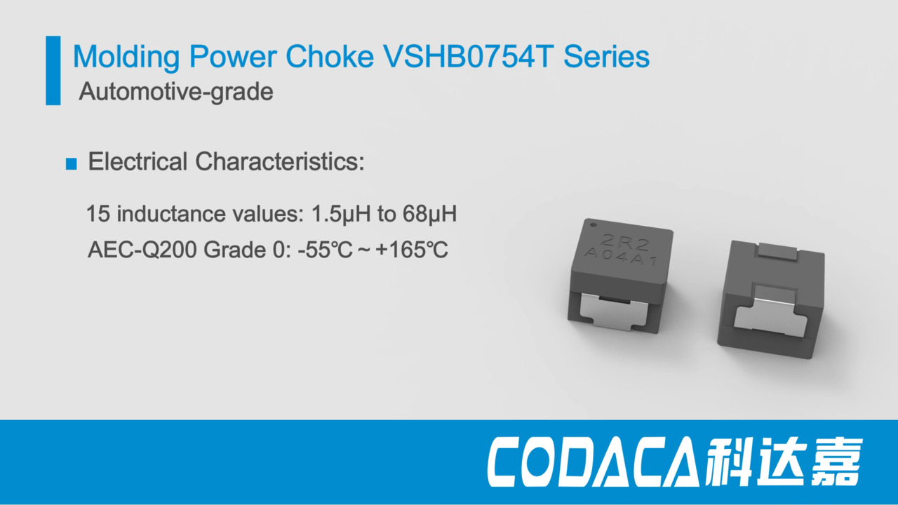 VSHB0754T Series Molded Power Inductors for Automotive Electronics Applications