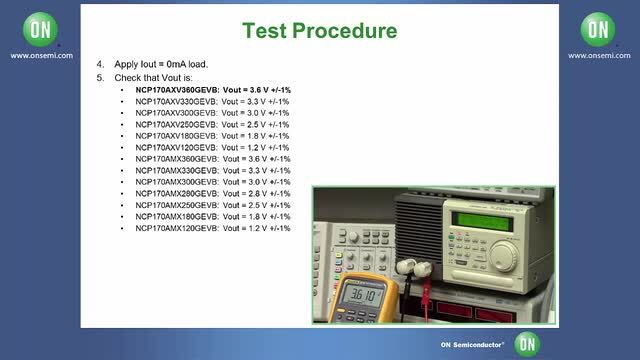 Ultra‐Low IQ 150 mA CMOS LDO Regulator Evaluation Boards - NCP170