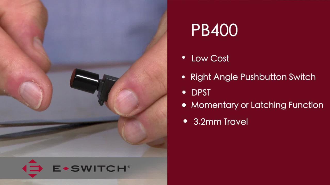 The PB400 Pushbutton Switch - Low Power, Low Cost