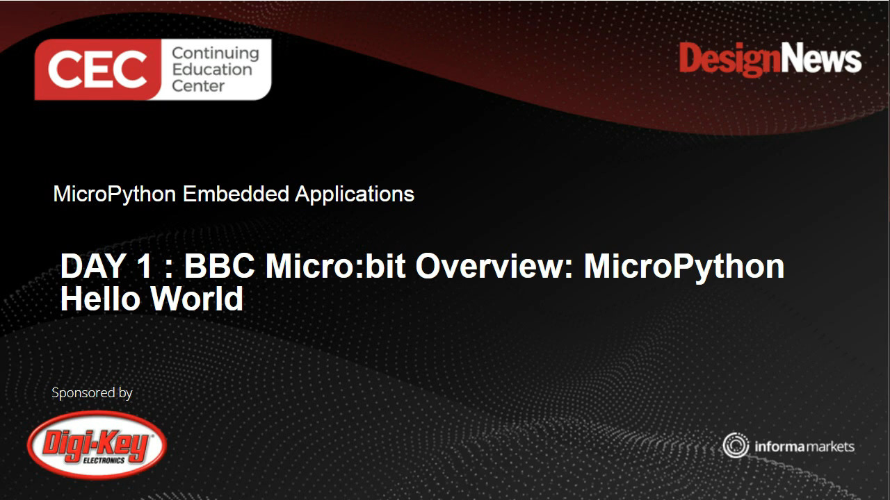 MicroPython Embedded Applications Series – Day 1