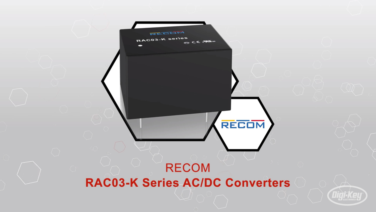 RECOM RAC03-K Series AC/DC Converters | Datasheet Preview