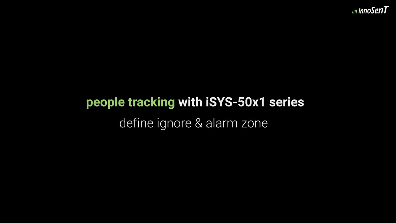 People tracking with InnoSenT’s radar system series iSYS-50x1
