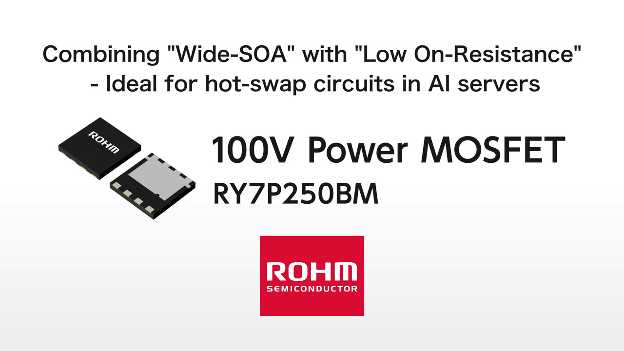 100V Power MOSFET for AI Servers RY7P250BM