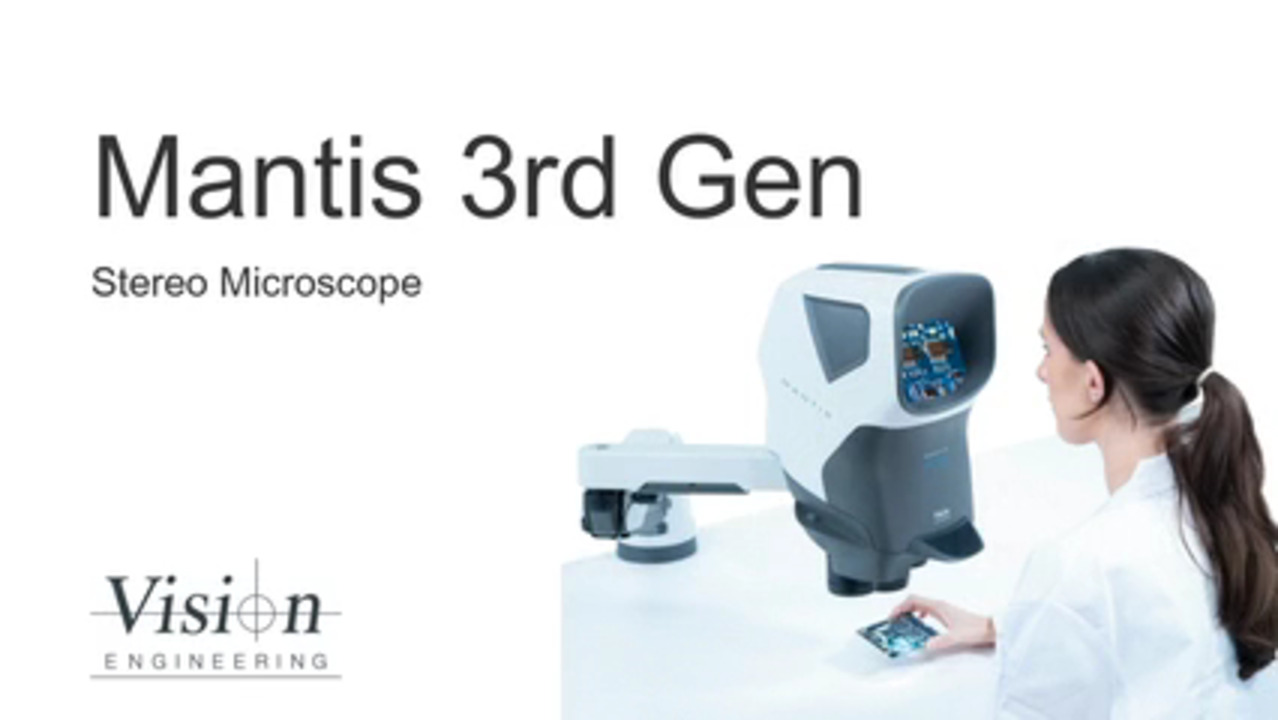 Mantis 3rd GEN Stereo Microscope Demonstration video