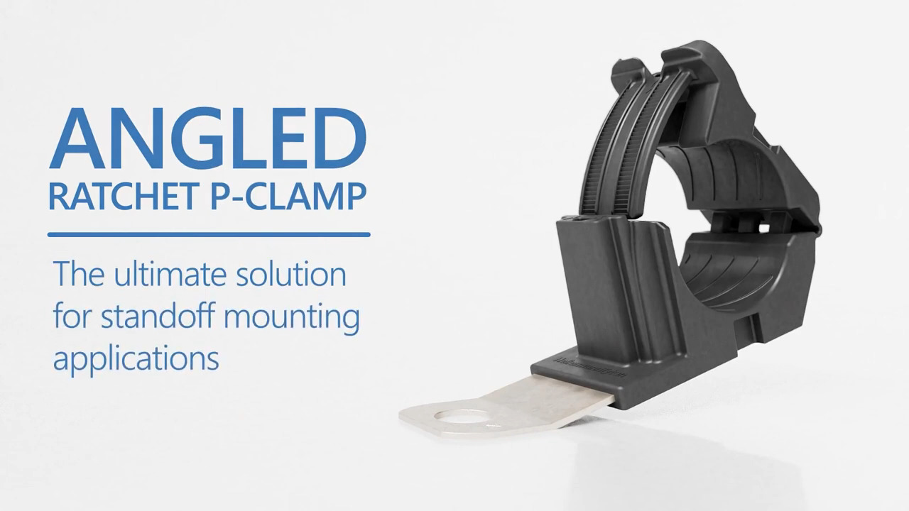 Angled Ratchet P-Clamp: Durable and Space-Saving Cable Management