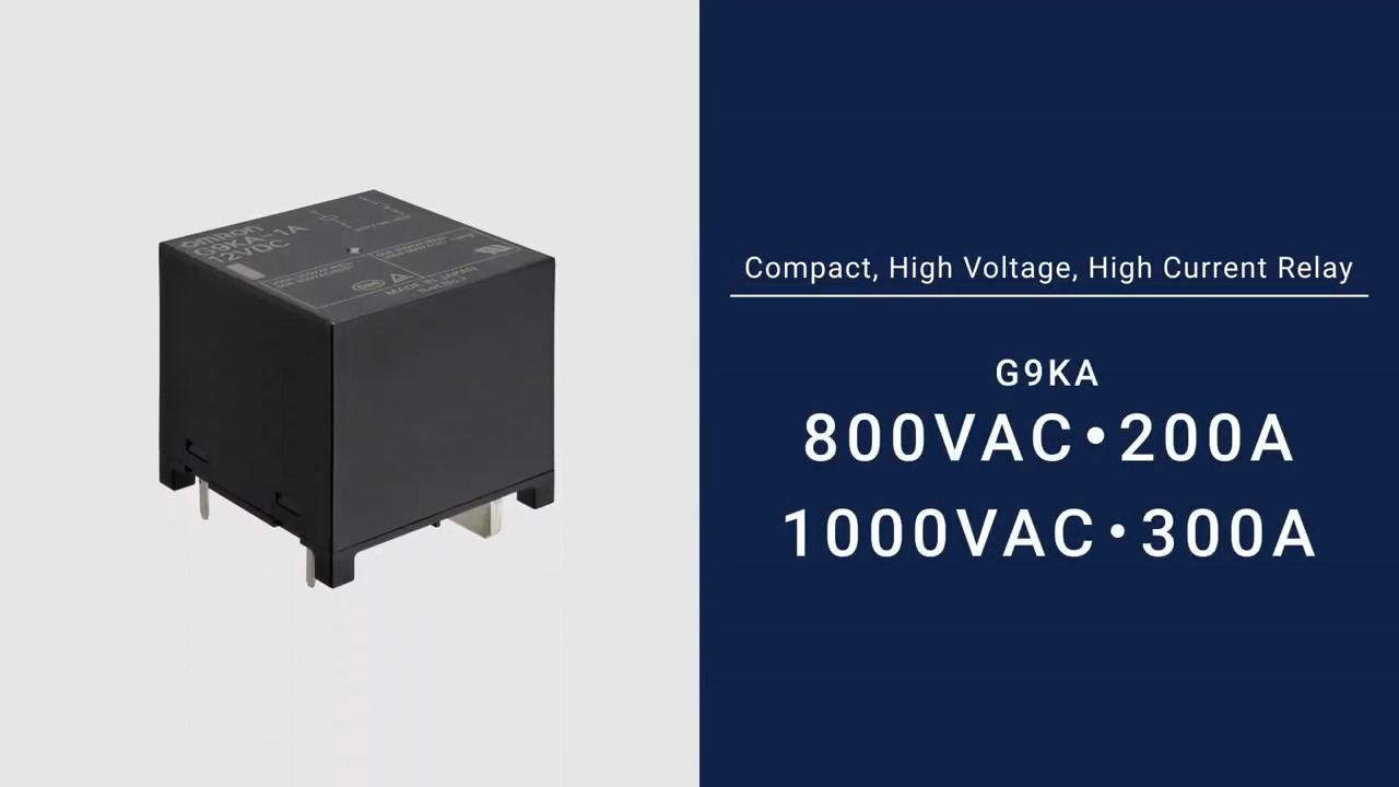 OMRON’s G9KA-E 1000 VAC/300 A High Power PCB Relay