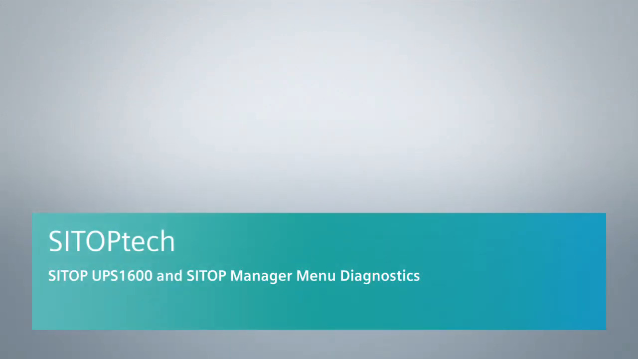 SITOPtech - SITOP Manager Menu: Diagnostics