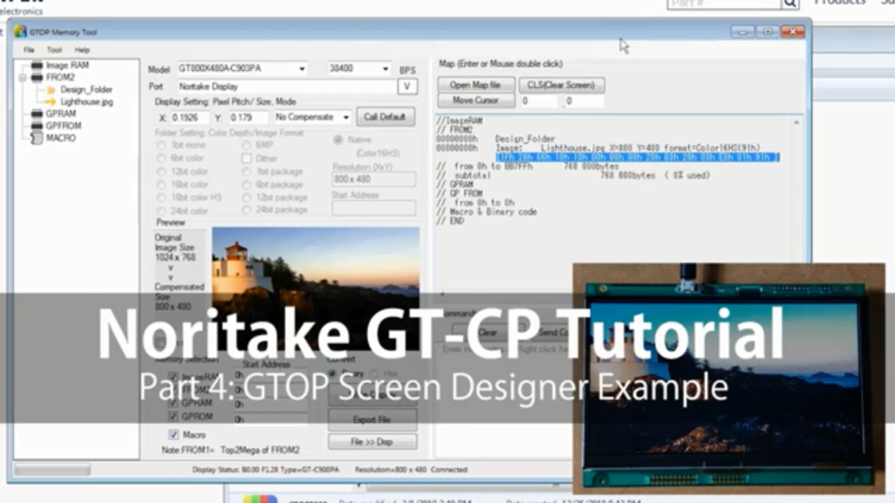 Noritake GT-CP Tutorial | Part 4: Screen Designer Example on GTOP