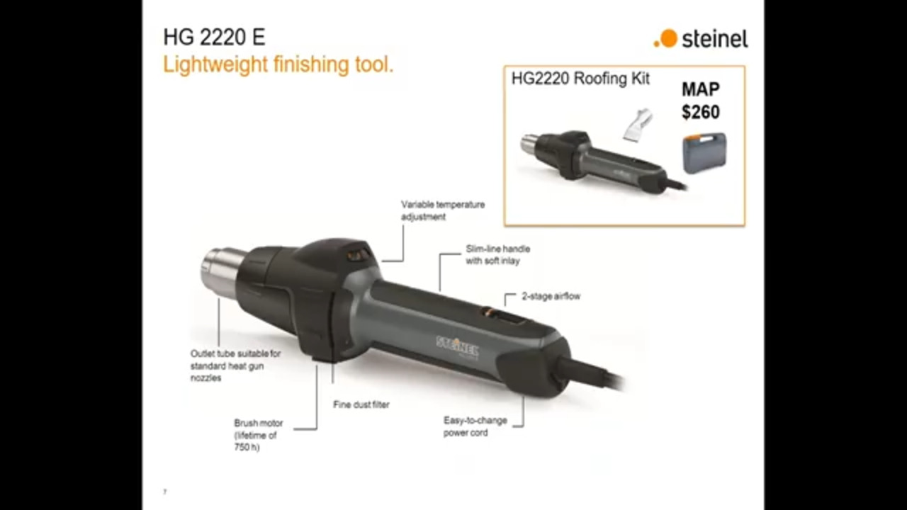 Steinel Hand Tools for Roofing Micro Webinar