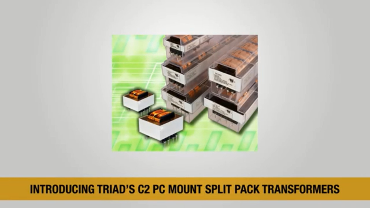 Triad Magnetics' C2 PC Mount Split Pack Transformers