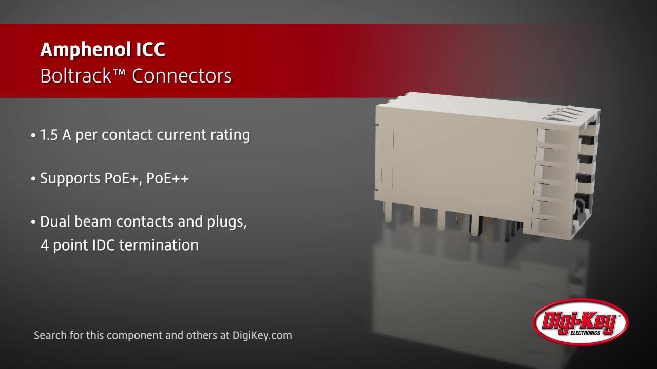 Amphenol ICC Boltrack Connectors | DigiKey Daily