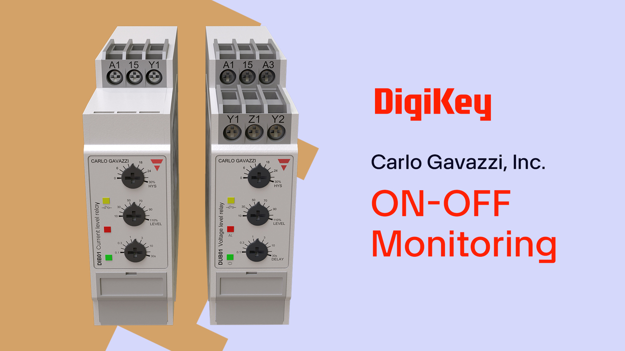 Carlo Gavazzi DI and DU Series Current and Voltage Monitoring Relays PIO | DigiKey