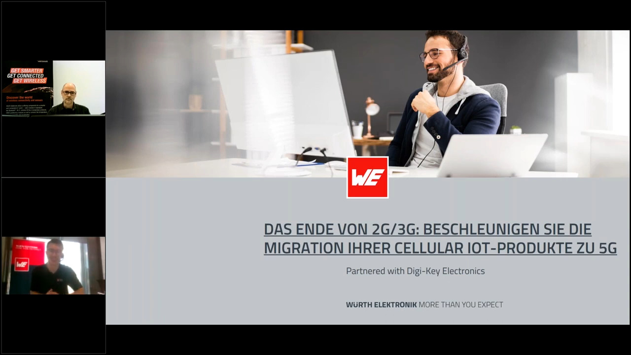 WEBinar in Partnerschaft mit DigiKey: Sunset of 2G/3G: Accelerate Migration of Your Cellular IoT Products into 5G