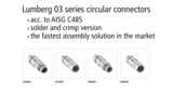 Lumberg's Shieled IP68 M16 Circular Connector & AISG certified Lumberg's Shieled IP68 M16 Circular Connector & AISG certified
