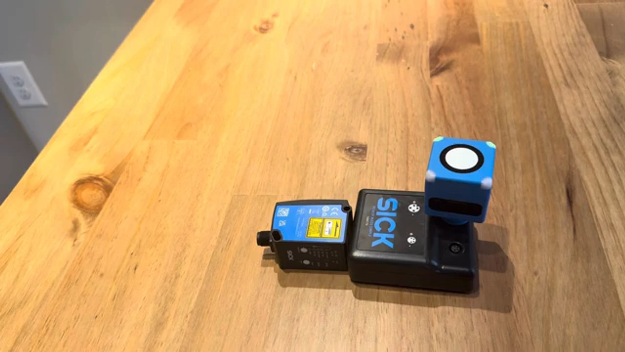 SICK UC40 Ultrasonic Distance Sensor Demonstration 2