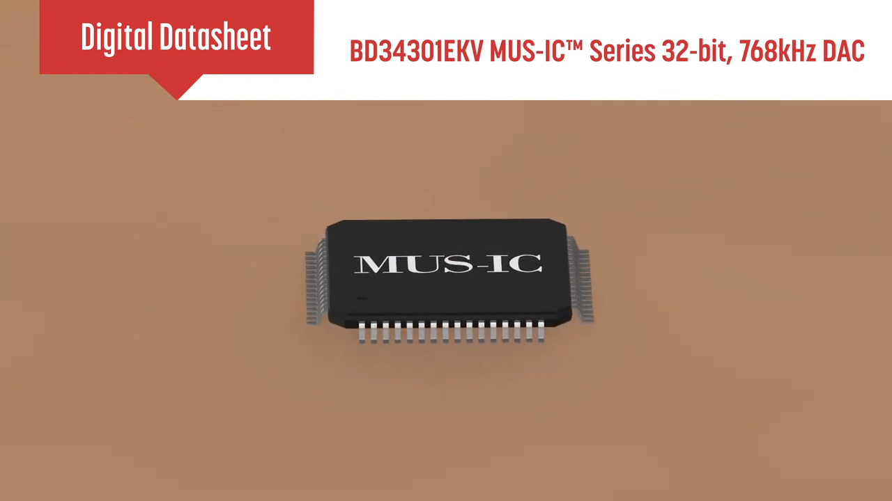 BD34301EKV MUS-IC™ Series 32-bit, 768kHz DAC