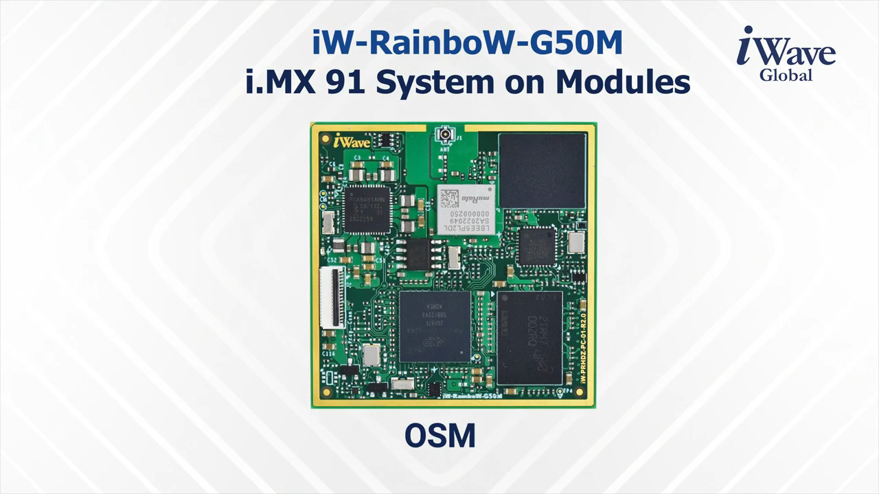 Explore the Extensive Portfolio of iWave's iW-RainboW-G50M - i.MX 91 Series Products