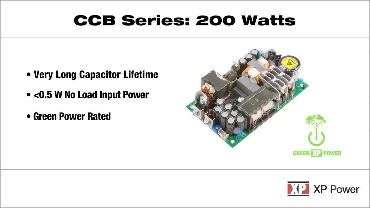 CCB200 Series: 200 Watt Open-frame AC-DC Power Supply