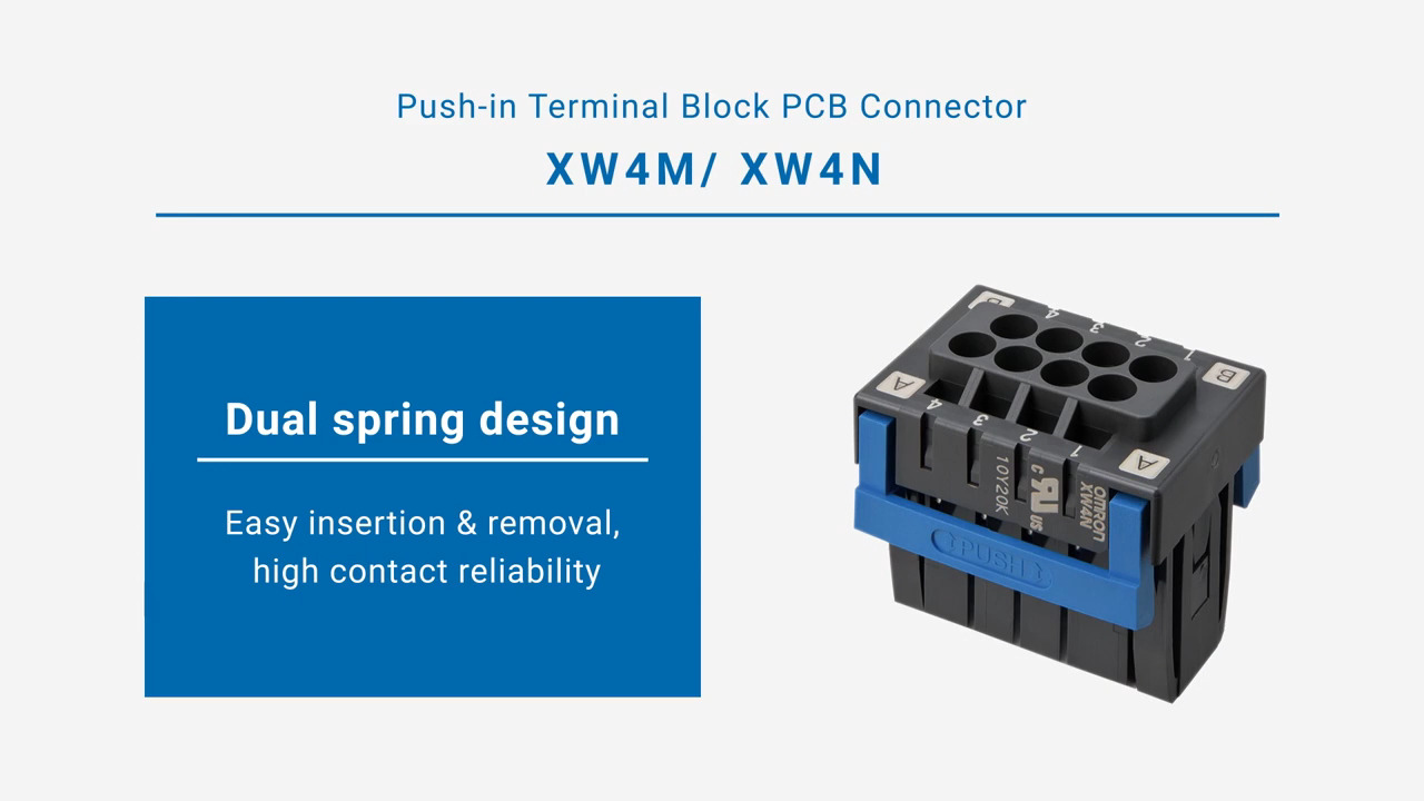 Omron’s XW4M/N PCB Connector Series – Dual Spring Design