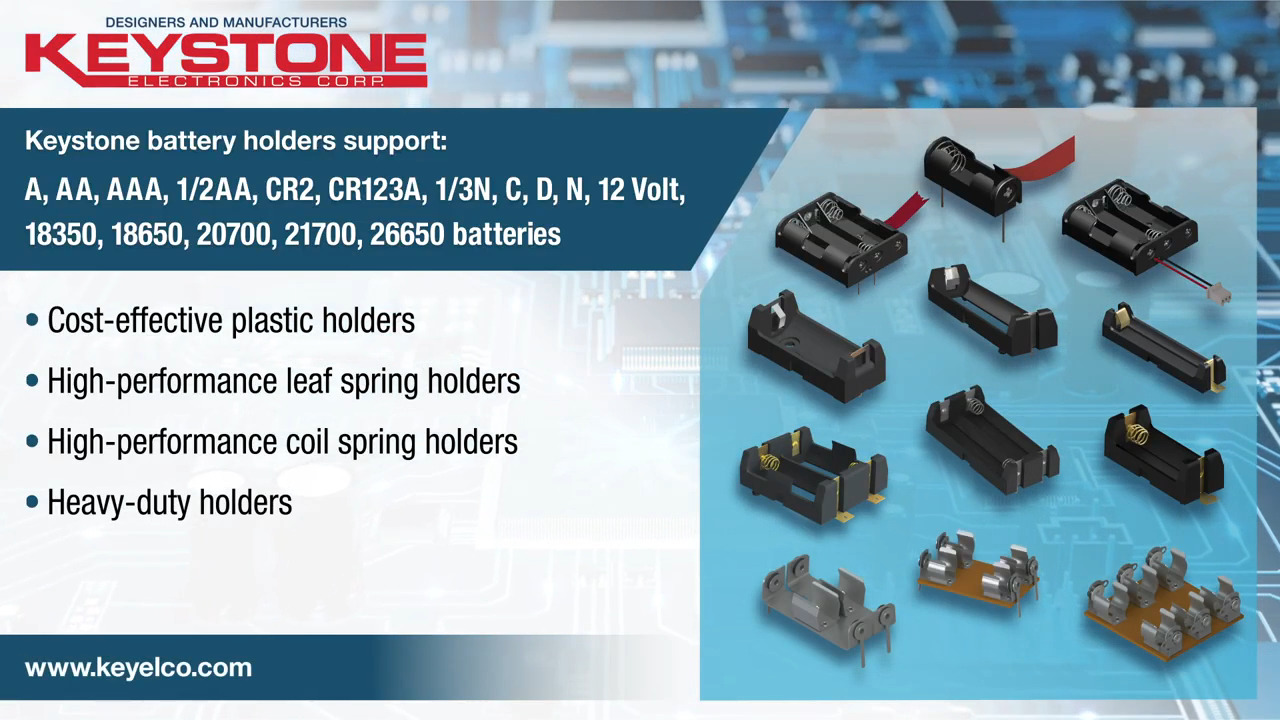 Cylindrical Battery Holders