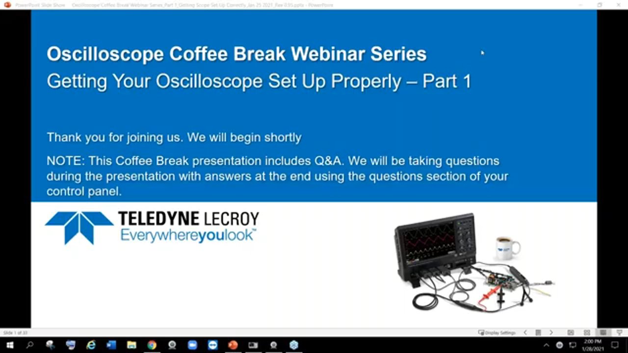 Getting Your Oscilloscope Set Up Correctly