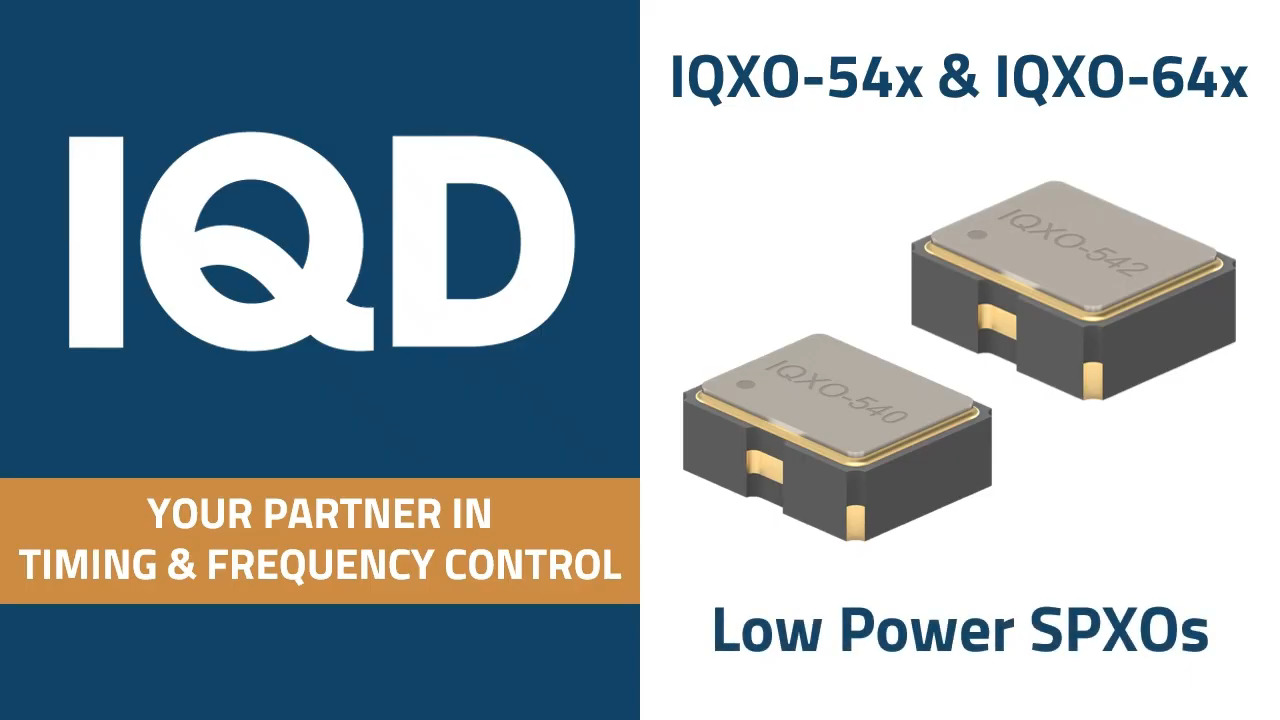 IQD Miniature SPXO for Low-Power, Space-Saving Applications
