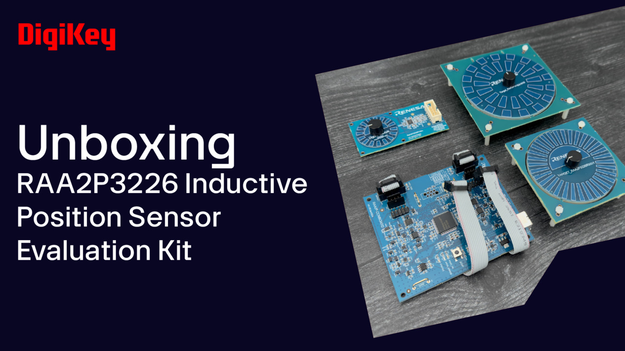 We take a look at the RAA2P3226 Inductive Position Sensor Evaluation Kit from Renesas, enabling magnet-free, contactless position sensing for a wide range of industrial applications.