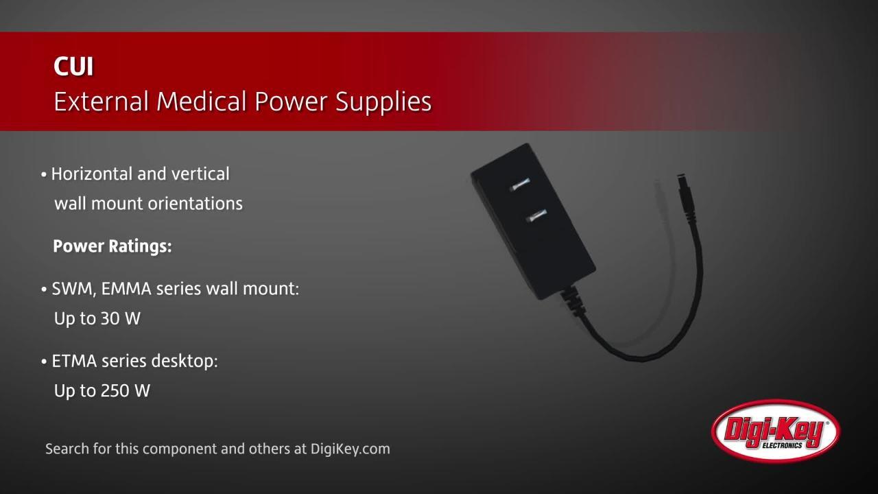 CUI External Medical Power Supplies | DigiKey Daily