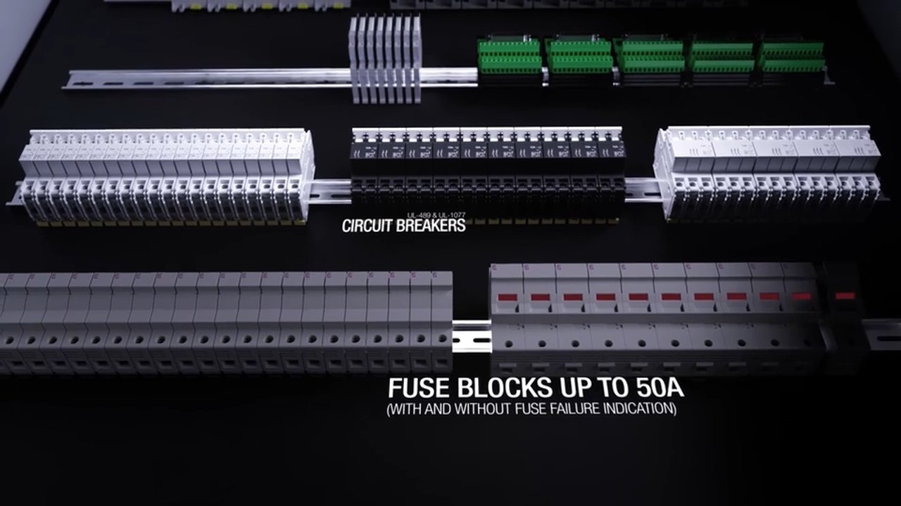 American Electrical DIN Rail Components: Terminal Blocks, Breakers, Contactors & Accessories