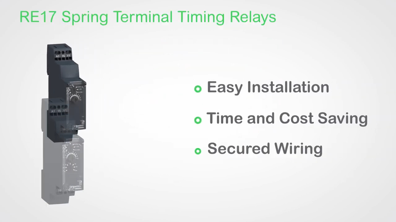 Easy and Time Saving Installation with Spring Terminal Timing Relays