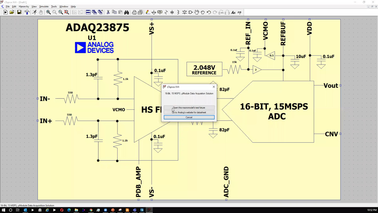 ADAQ23875 LTSpice Demo Circuit Example