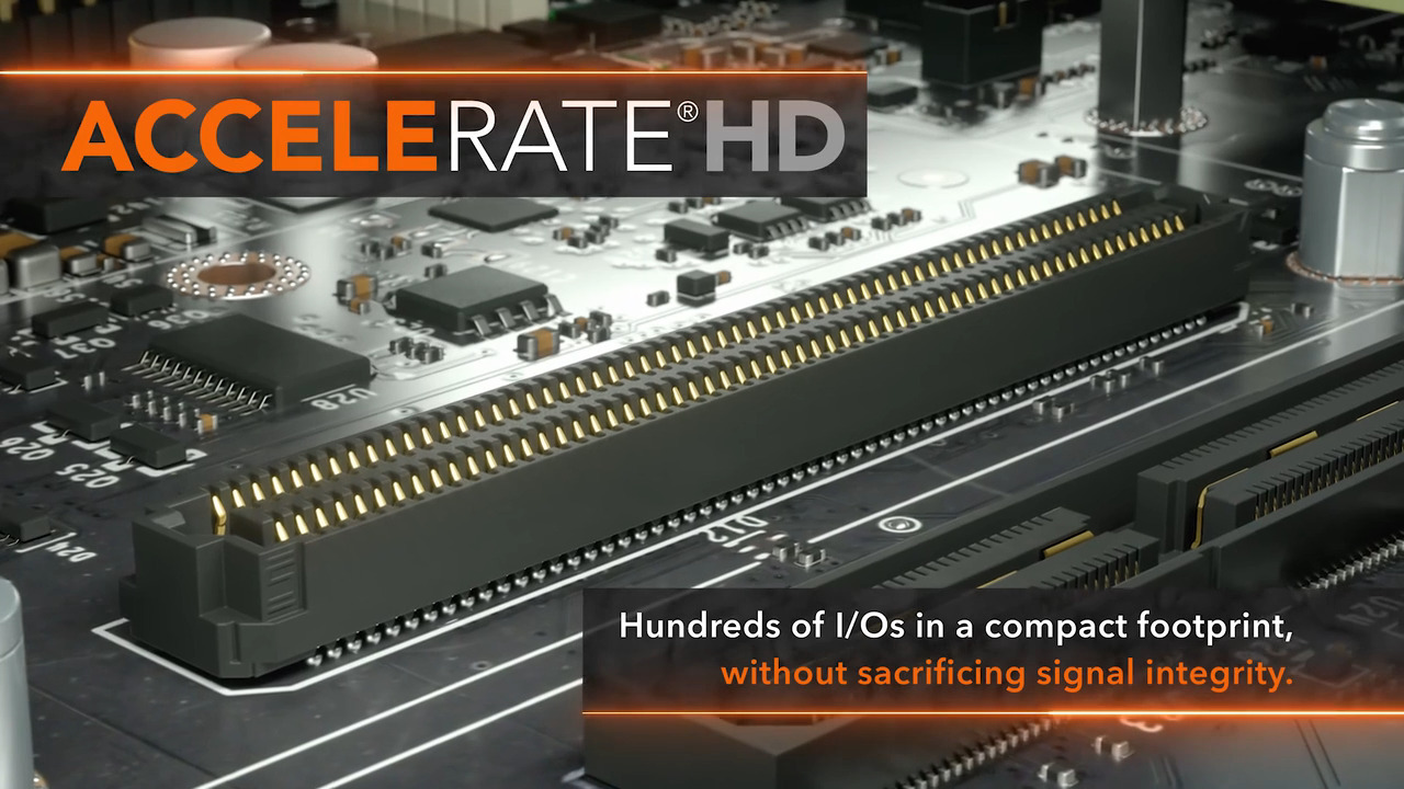 AcceleRate® HD - Samtec High-Density Mezzanine Solution to 56 Gbps PAM4
