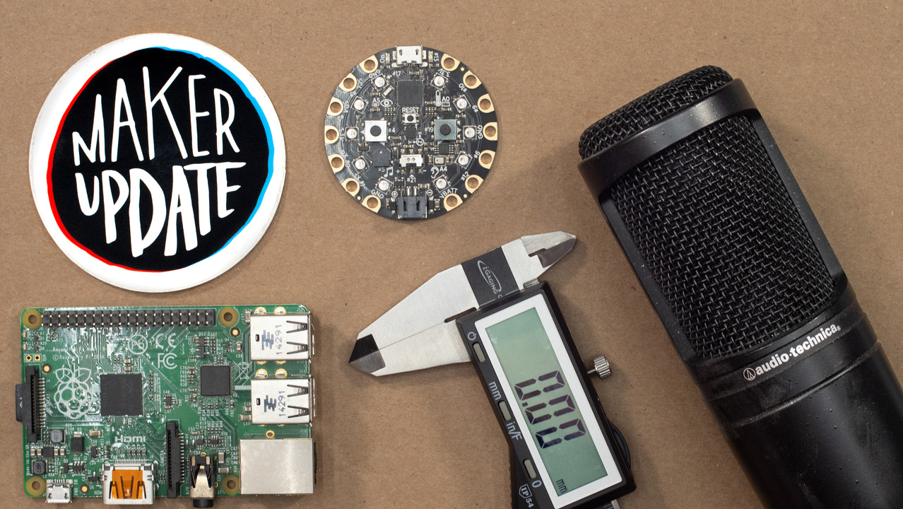 This week on Maker Update: flying faders, data dispensers, tiny trucks, walkie talkies, and winking neon.
