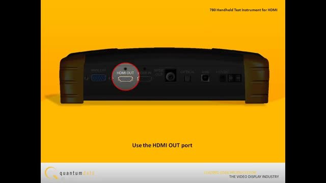 Testing HDMI Audio on A/V Receiver with Quantum Data 780 Handheld Test Instrument