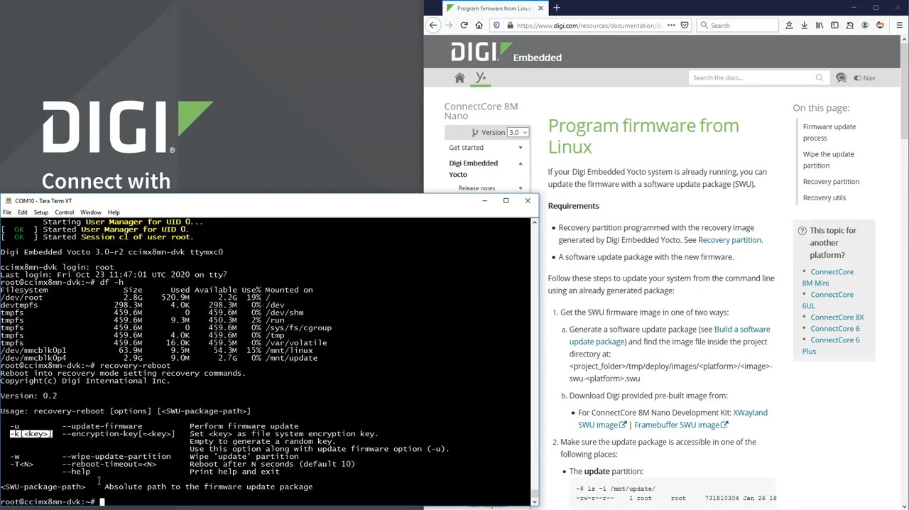 Digi ConnectCore Firmware Update Demo
