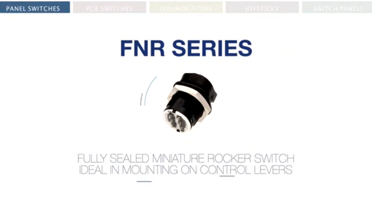 FNR Series, APEM’s miniature waterproof rocker switch