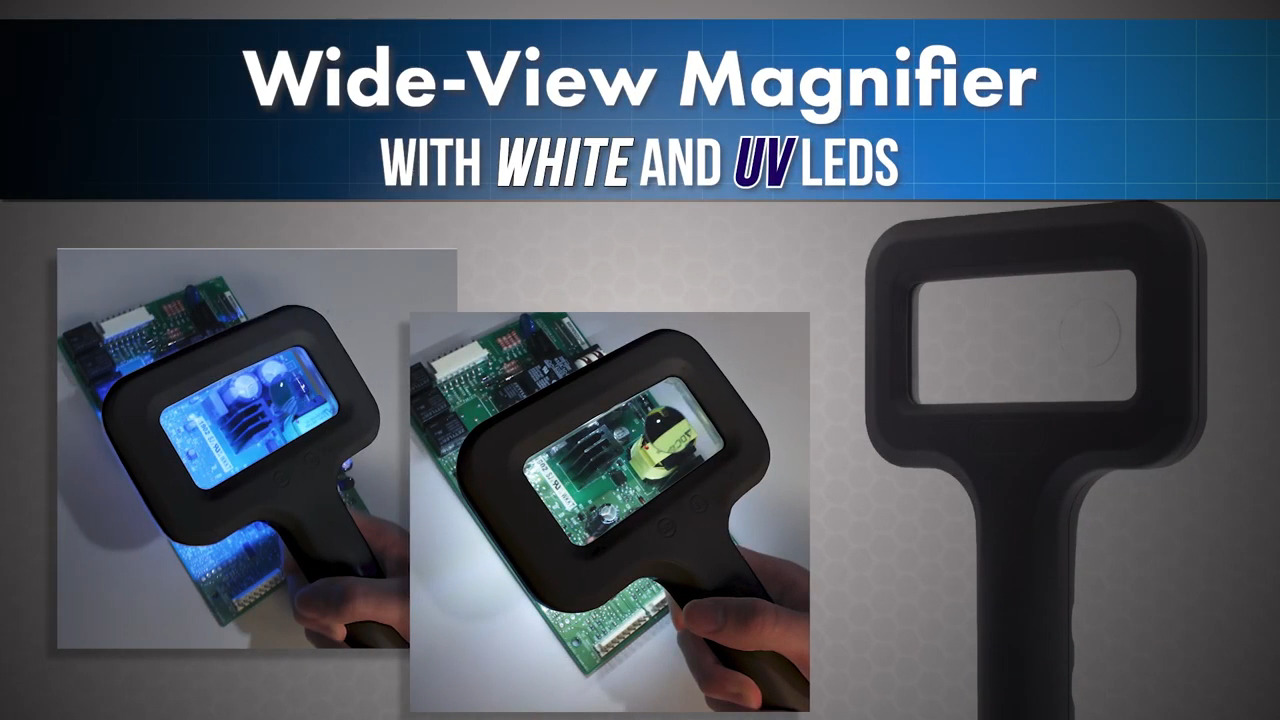 Aven Tools Wide-View Magnifier with UV and White LEDs