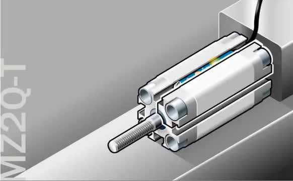 Two Adjustable Switching Points in One Sensor with the MZ2Q Magnetic Cylinder from SICK