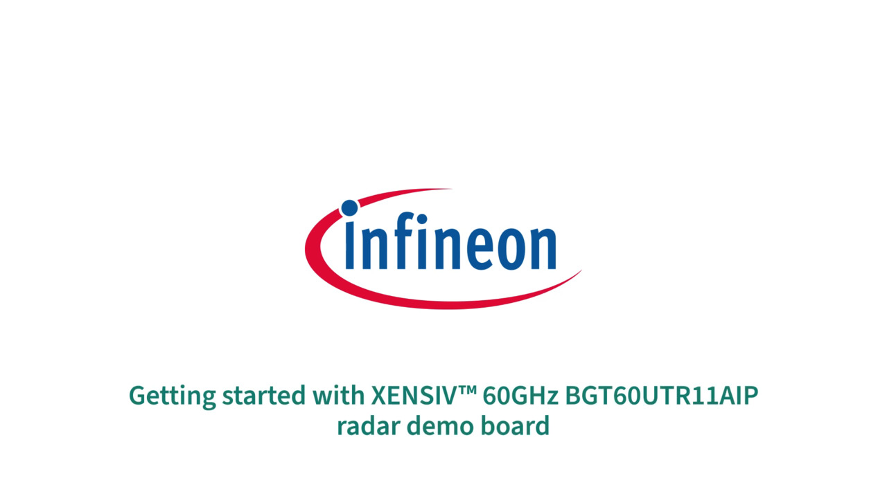 Getting started with XENSIV™ 60GHz BGT60UTR11AIP radar demo board