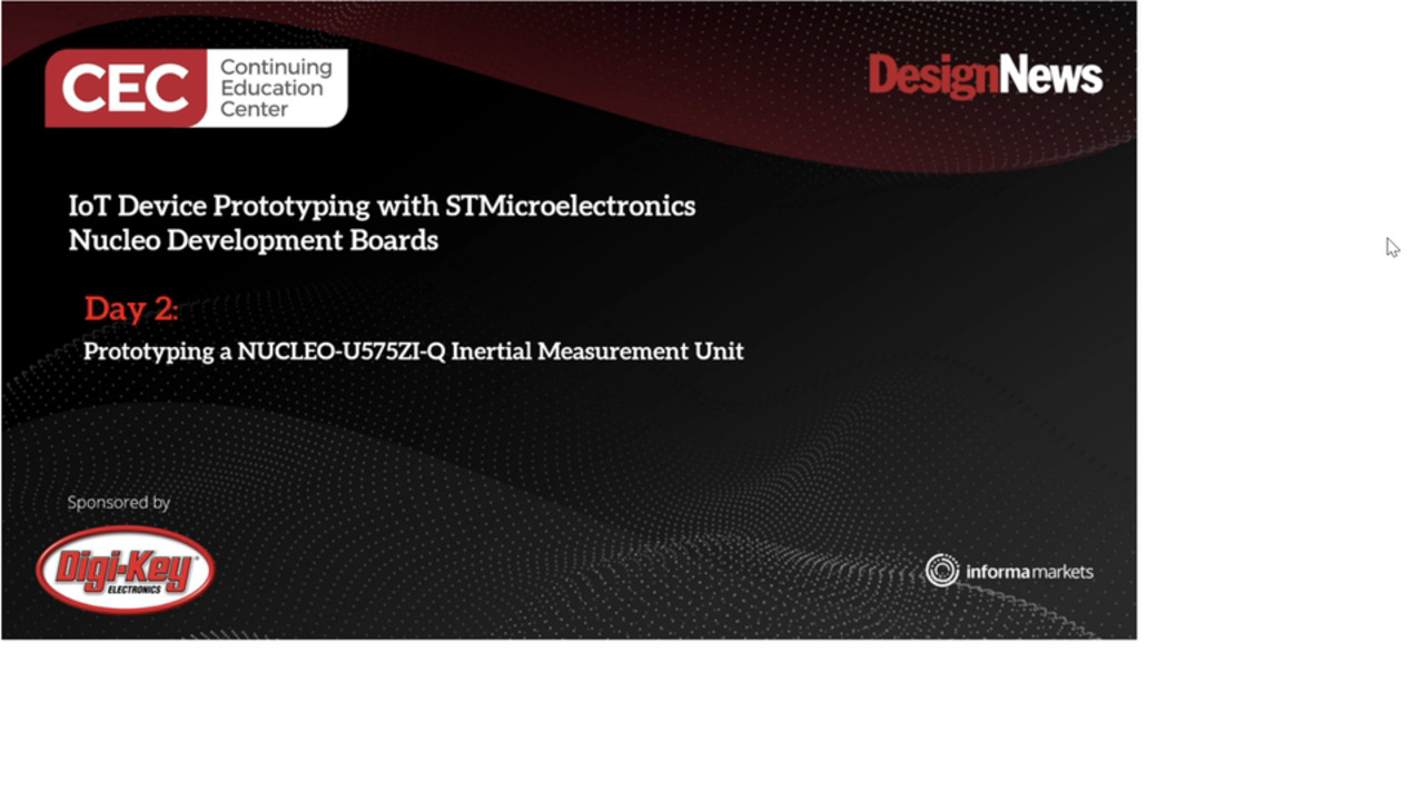 IoT Device Prototyping with STMicroelectronics Nucleo Development Boards – Day 2