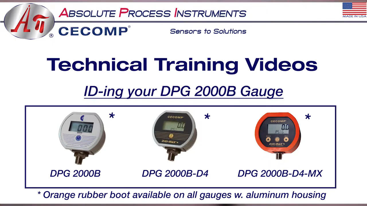 Cecomp DPG2000B – Comparison of our 3 intrinsically safe digital pressure gauges